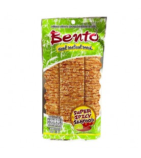 ปลาหมึกอบเบนโตะ รสทะเลเผ็ดจัดจ้าน ซองสีเขียว Bento Fish Snack Super Spicy Seafood 20g