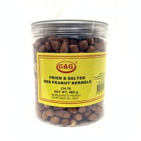 ถั่วลิสง ทอดคลุกเกลือ พร้อมรับประทาน ตราซีเอจี CAG Fried & Salted Red Peanut Kernels 460g