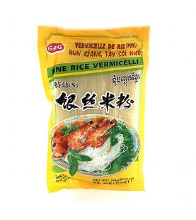 CAG Fine RIce Vermicelli Yellow Pk 300g เส้นขนมจีนอบแห้ง ขนาดเล็ก แพคเหลือง ตราซีเอจี