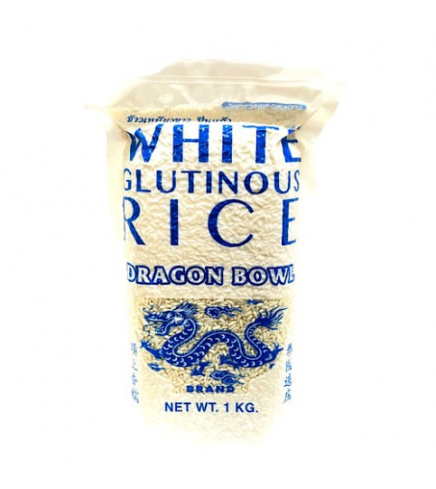 ข้าวเหนียวปิ่นแก้ว ตราชามมังกร 1 กก.Dragon Bowl Glutinouos Rice 1kg 