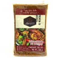 Sam Phao Tong Red Curry Paste 100g เครื่องแกงผัดเผ็ด 100g ตราสำเภาทอง