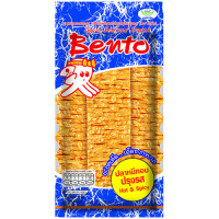 Bento Fish Snack Hot & Spicy 20g ปลาหมึกอบเบนโตะ รส ปรุงรส ซองสีฟ้า