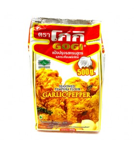 Gogi Seasoned Tempura Flour Garlic Pepper 500g แป้งปรุงรสครบสูตร รสกระเทียมพริกไทย ตราโกกิ 500 กรัม