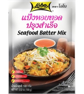 แป้งสำหรับทำหอยทอด ตราโลโบ้ Lobo Seafood Batter Mixed 100g