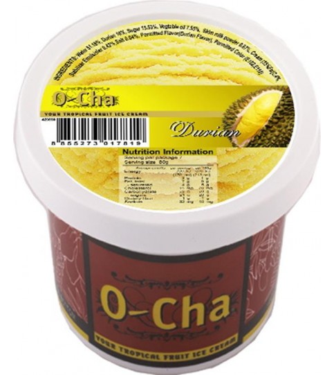 Ocha Ice Cream Durian 560g ไอศกรีมรสทุเรียน ตราโอชา 
